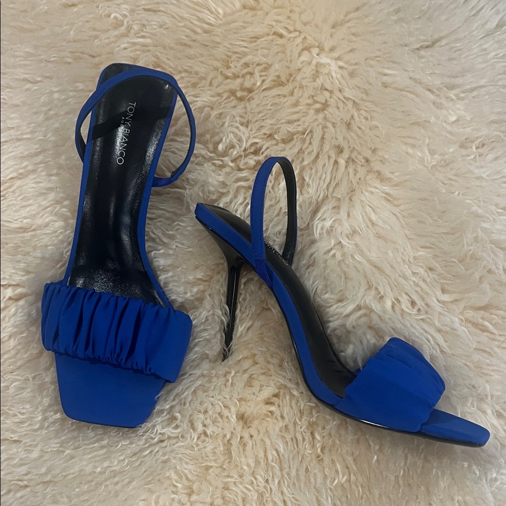 Tony Bianco Royal Blue Strappy Heels